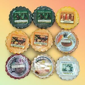 Lot of 9 Vintage Yankee Candle Wax Tarts Fall Winter Holiday Rare Retired Y2K